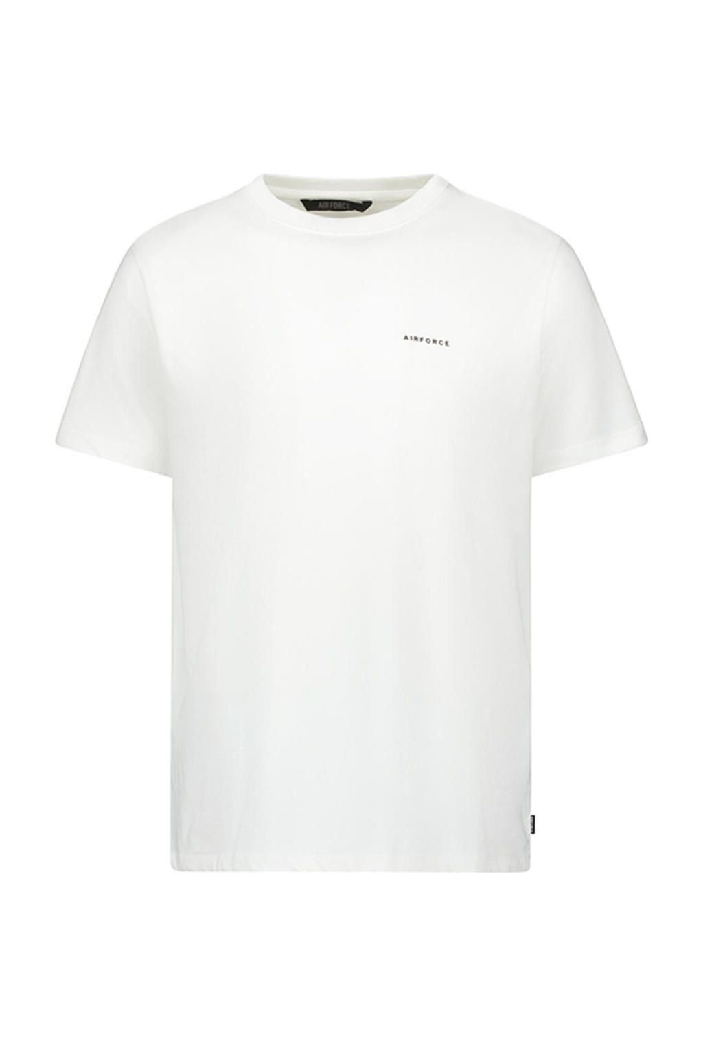 Witte heren Airforce regular T-shirt van katoen met logo dessin, korte mouwen en ronde hals