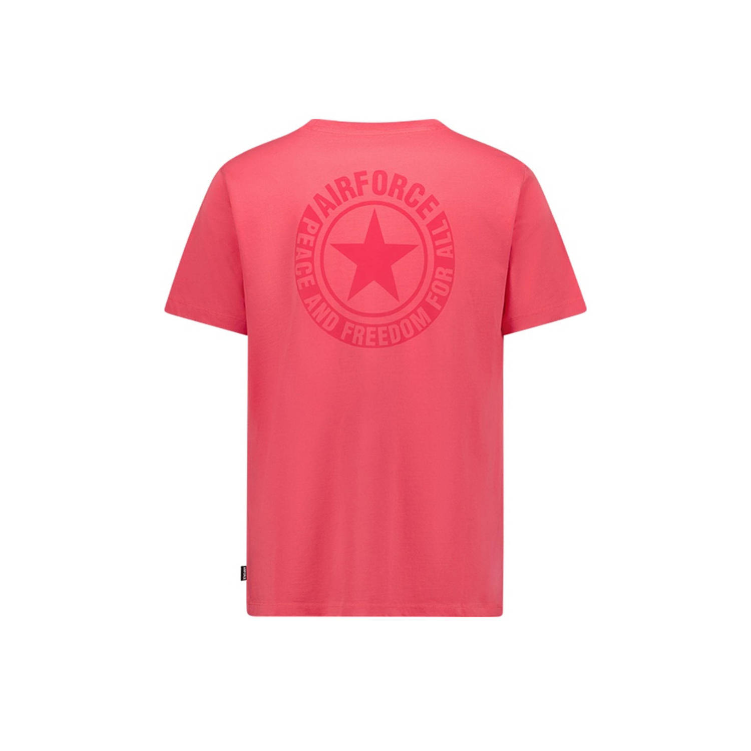 Airforce T-shirt koraalrood