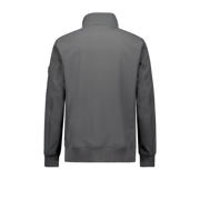 thumbnail: Grijze heren Airforce softshell jas met effen, lange mouwen, opstaande kraag, ritssluiting en geribde boorden