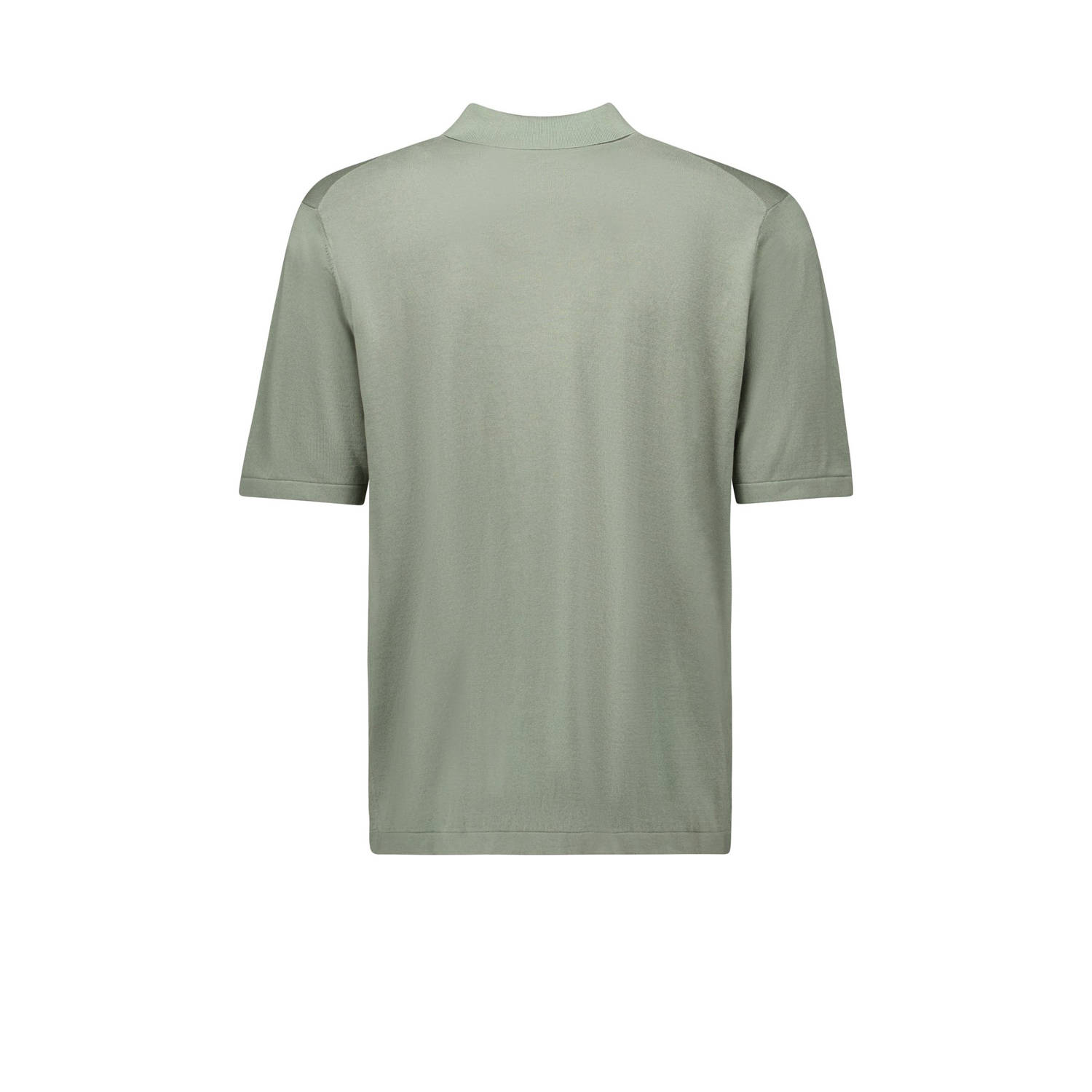 Airforce regular polo fijn gebreid groen