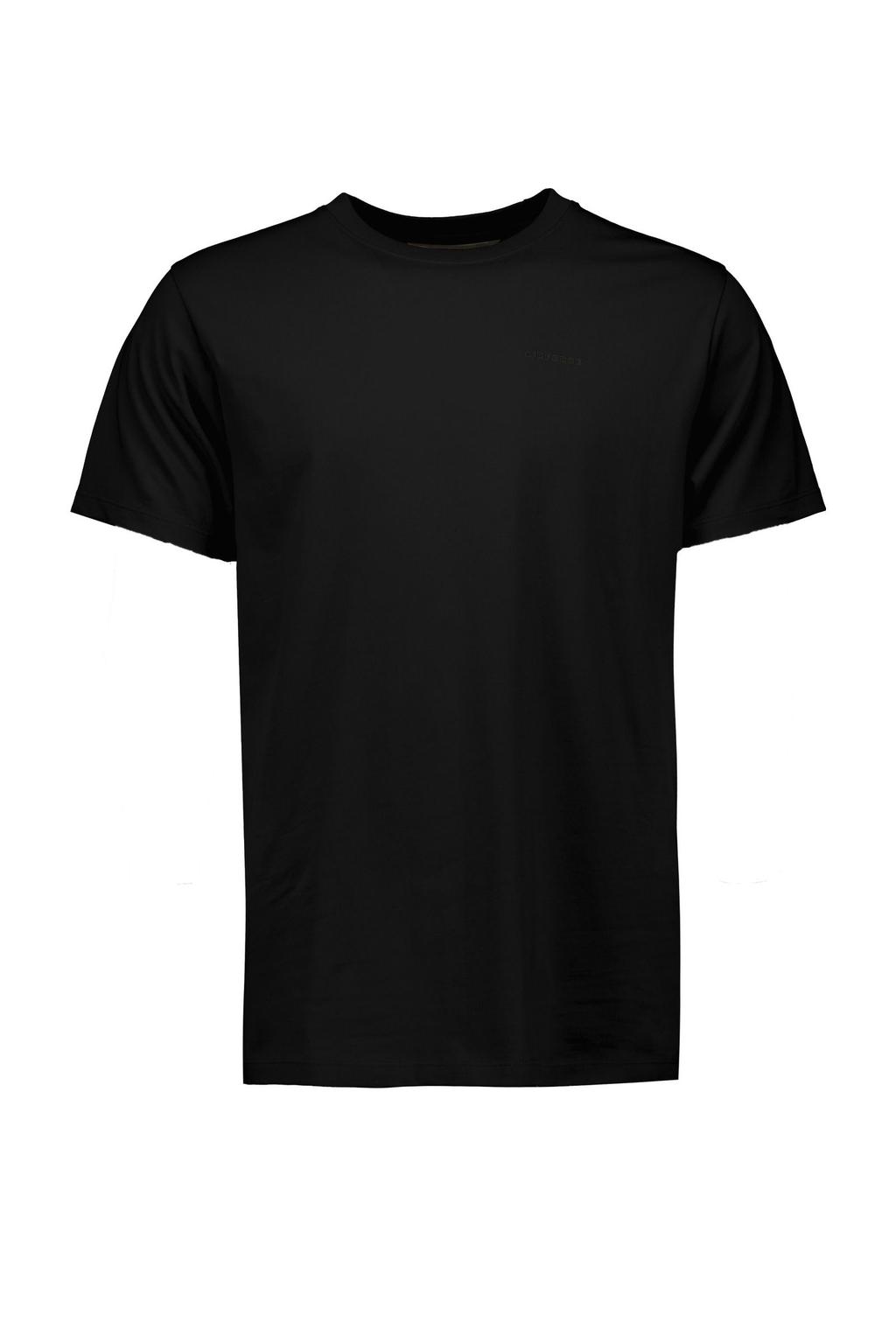 Zwarte heren Airforce T-shirt van katoen met logo dessin, korte mouwen en ronde hals