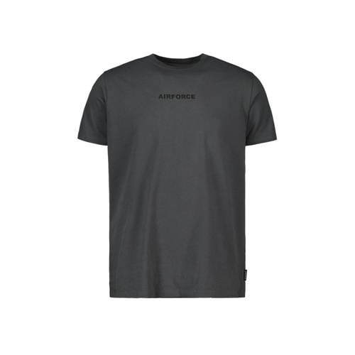 Airforce regular T-shirt met backprint grijs afbeelding