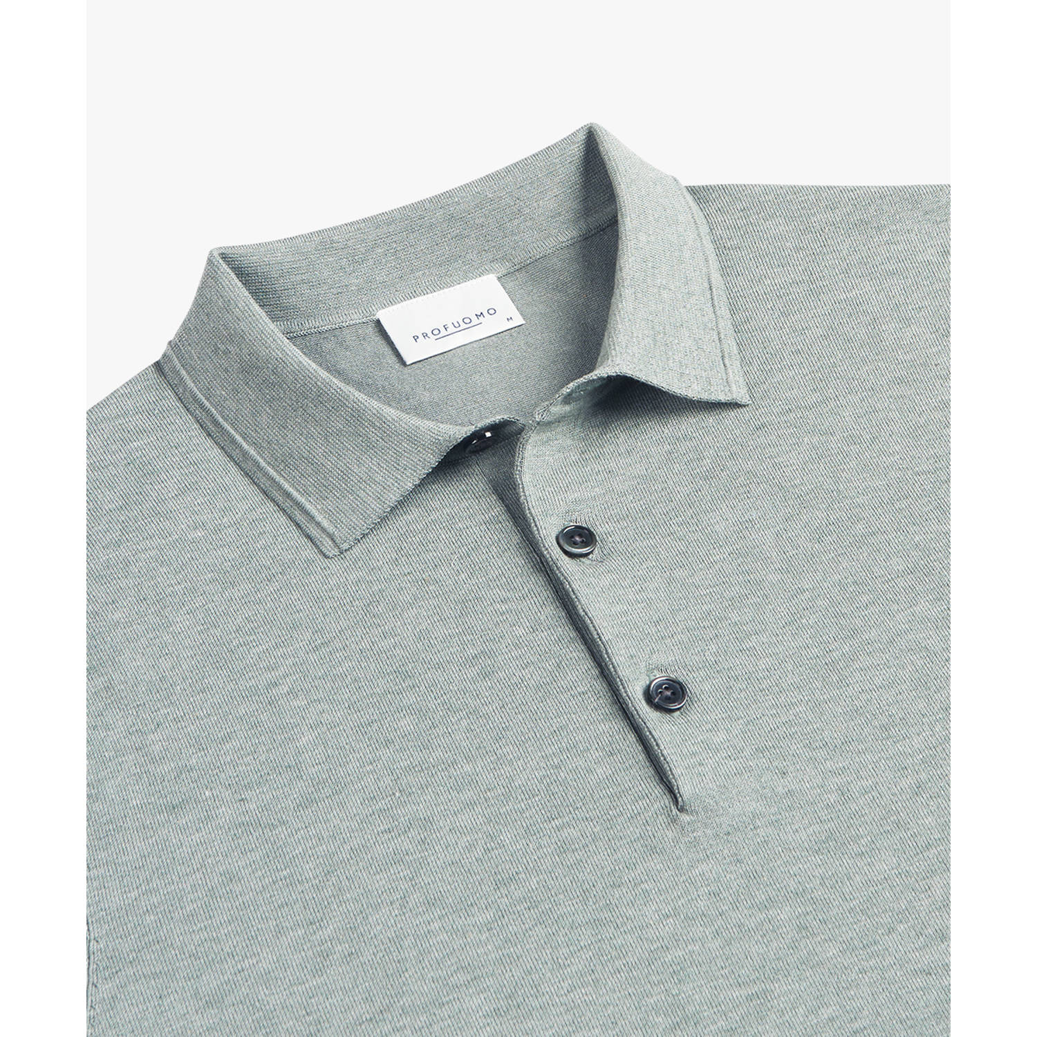 Profuomo regular polo gebreid groen