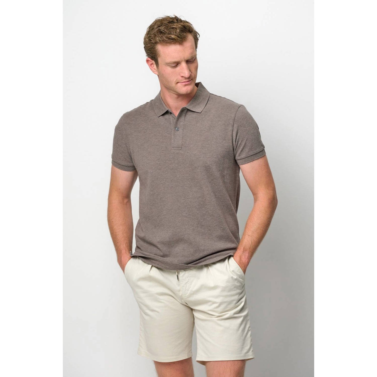 Profuomo regular polo bruin