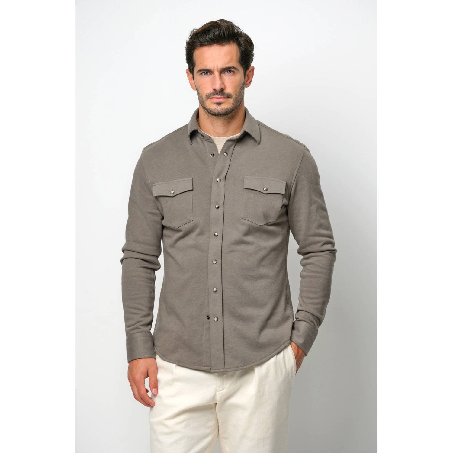 Profuomo Western Green Overshirt Upgrade Stijl Gray Heren