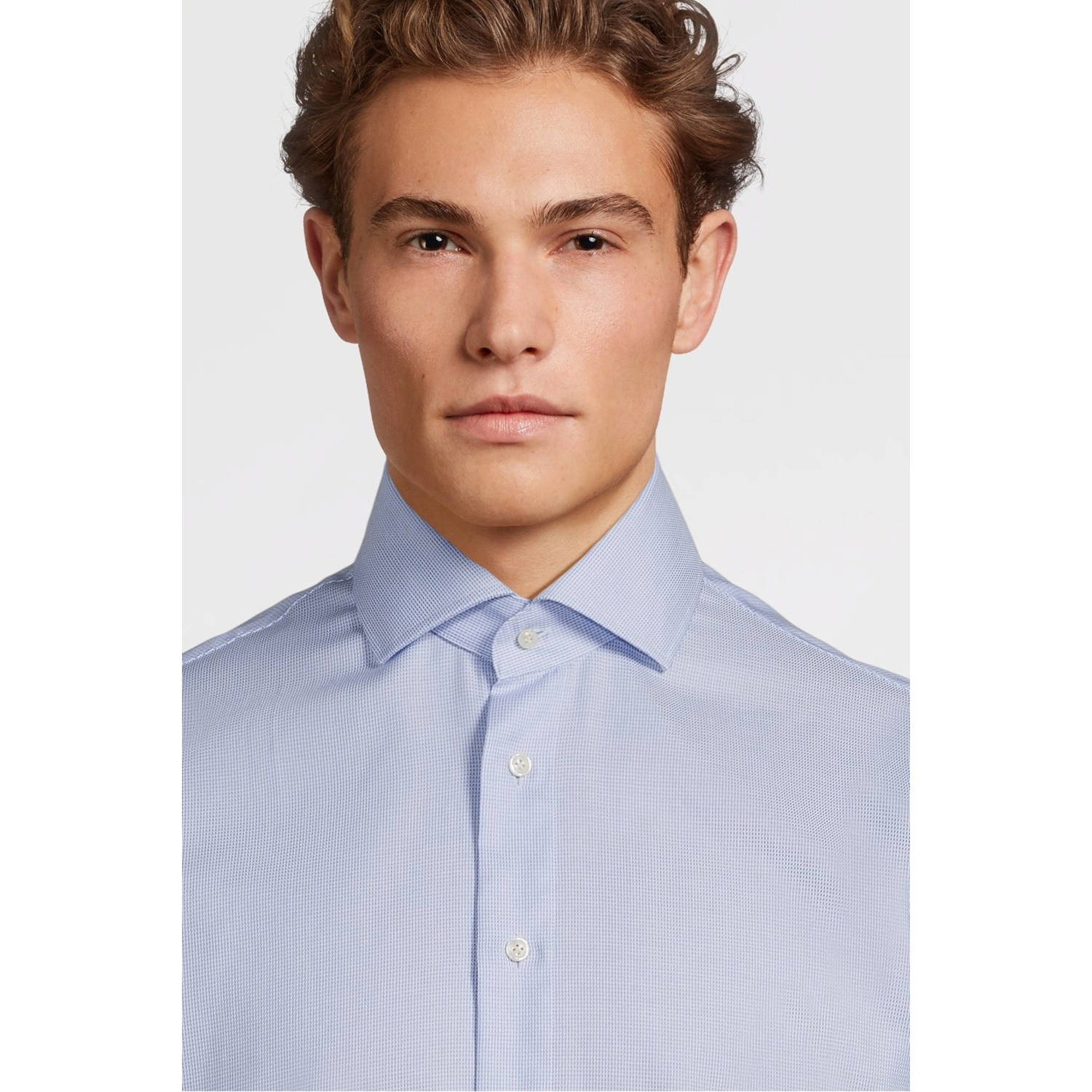 Profuomo casual overhemd lichtblauw
