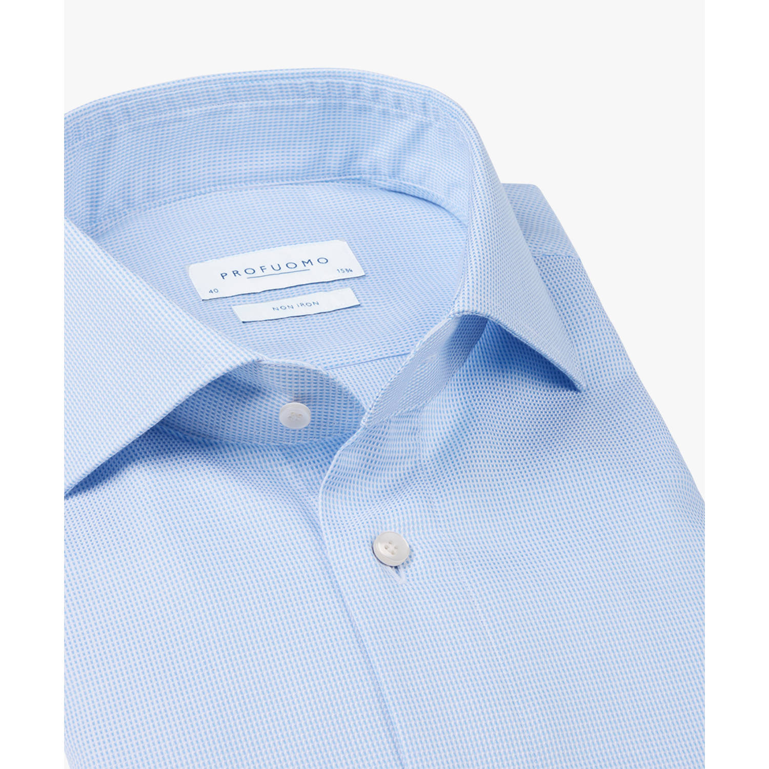 Profuomo casual overhemd lichtblauw