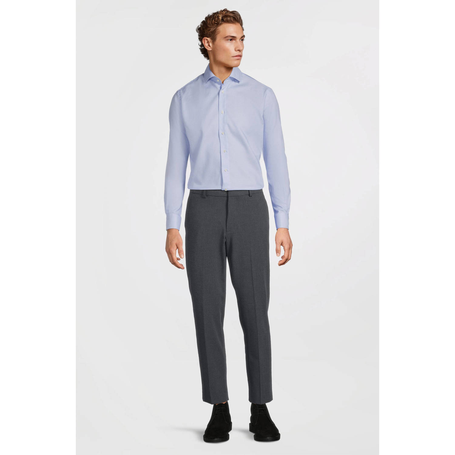 Profuomo casual overhemd lichtblauw