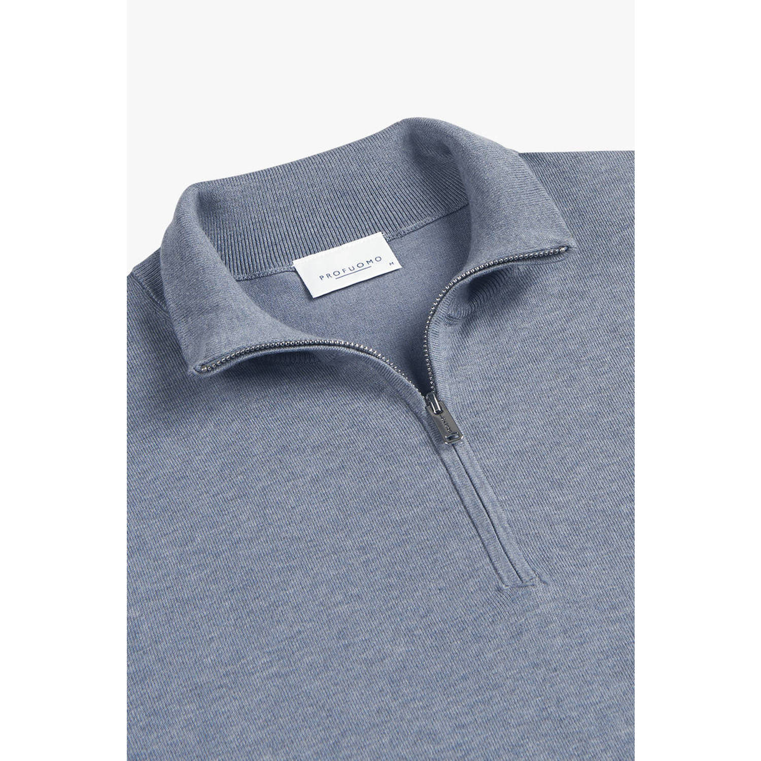 Profuomo trui fijn gebreid blauw