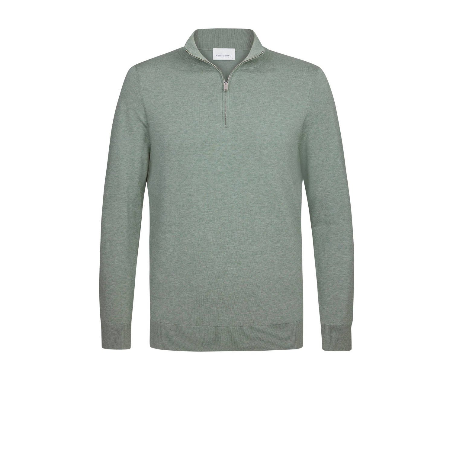 PROFUOMO Heren Truien & Vesten Pullover Half Zip Groen