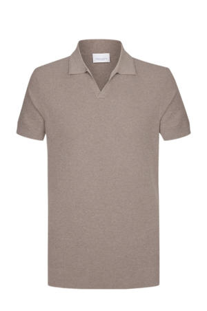 regular polo gebreid bruin
