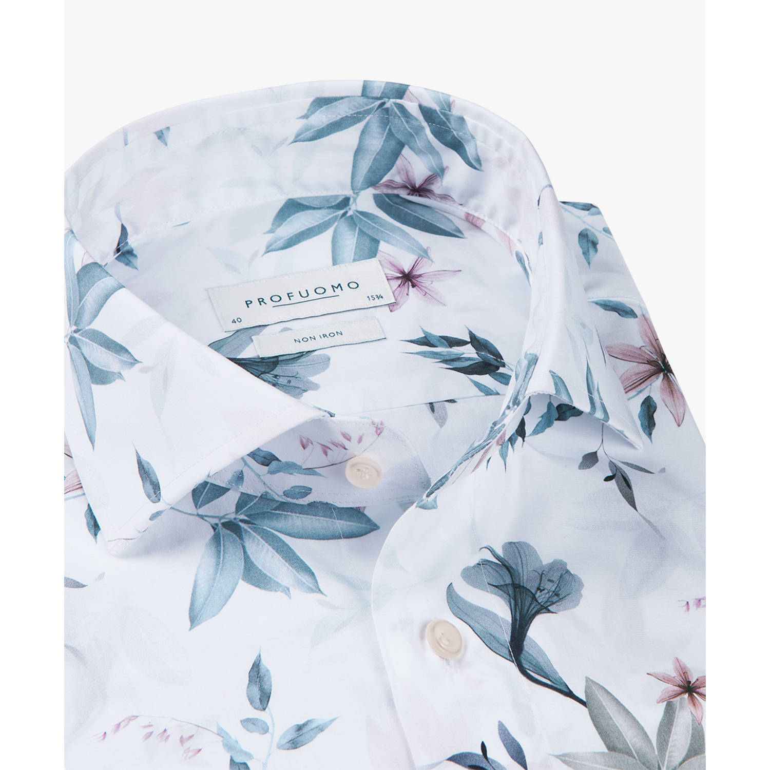 Profuomo casual overhemd wit