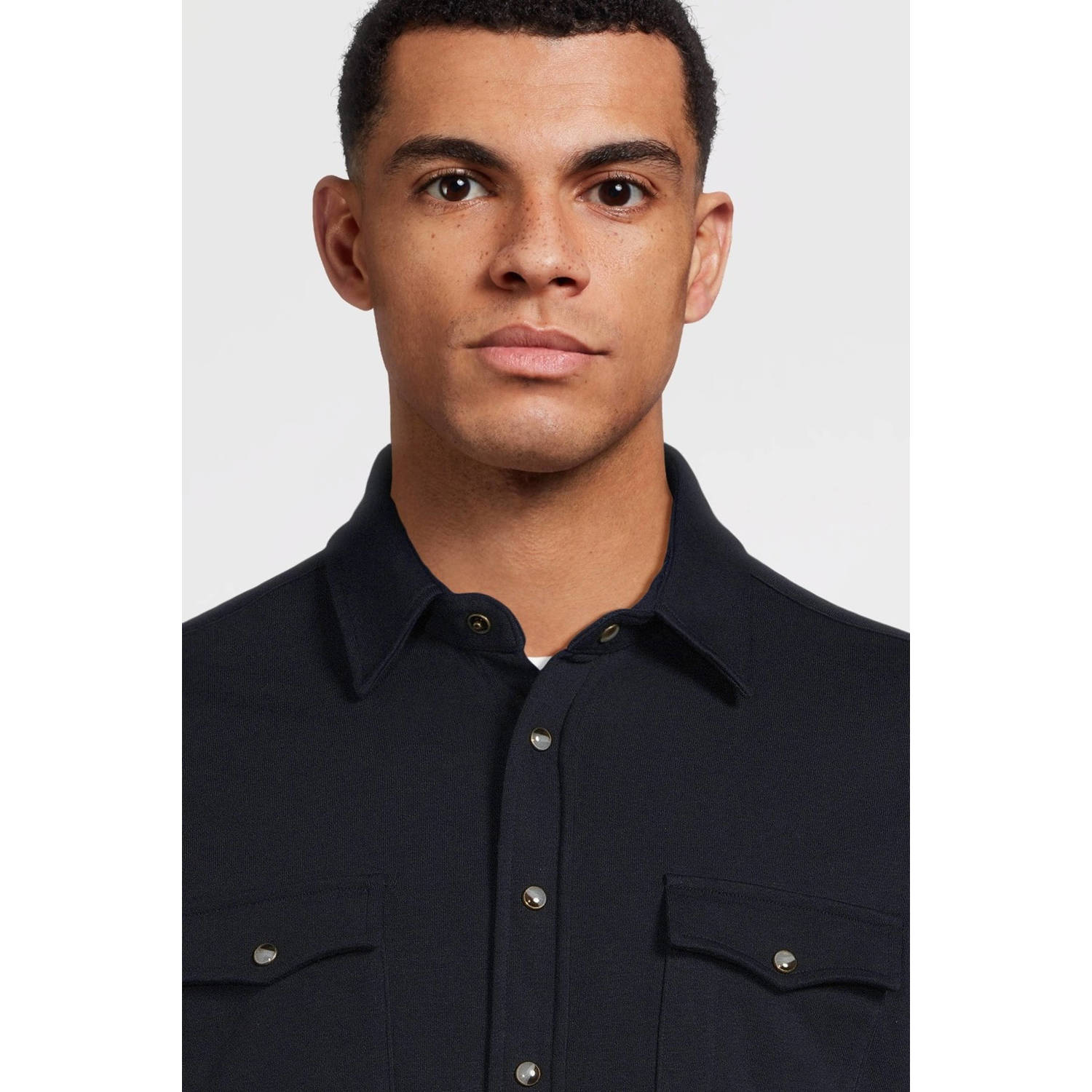 Profuomo overshirt donkerblauw