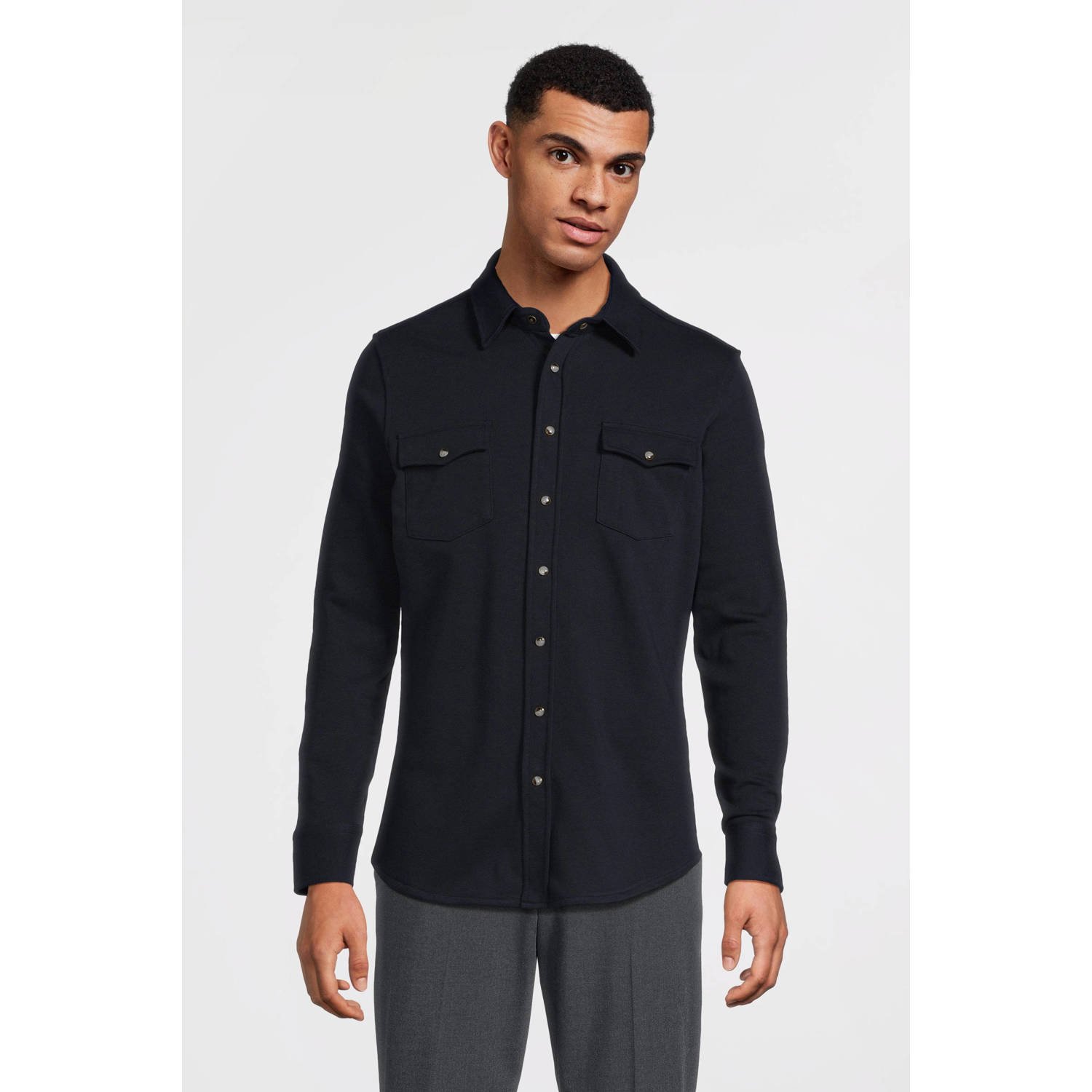 Profuomo Casual Overshirt Heren Donkerblauw Blue Heren