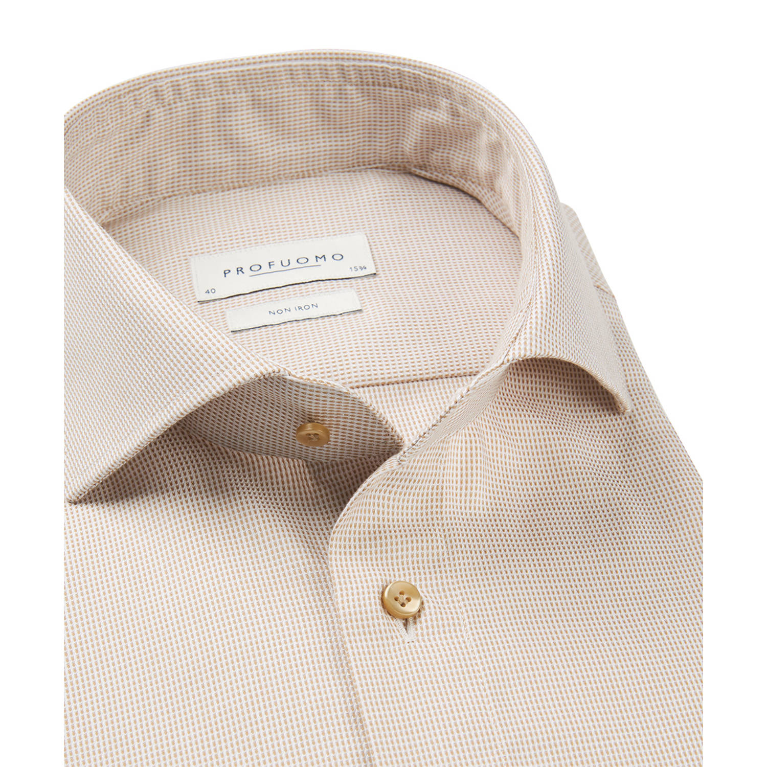Profuomo zakelijk overhemd beige