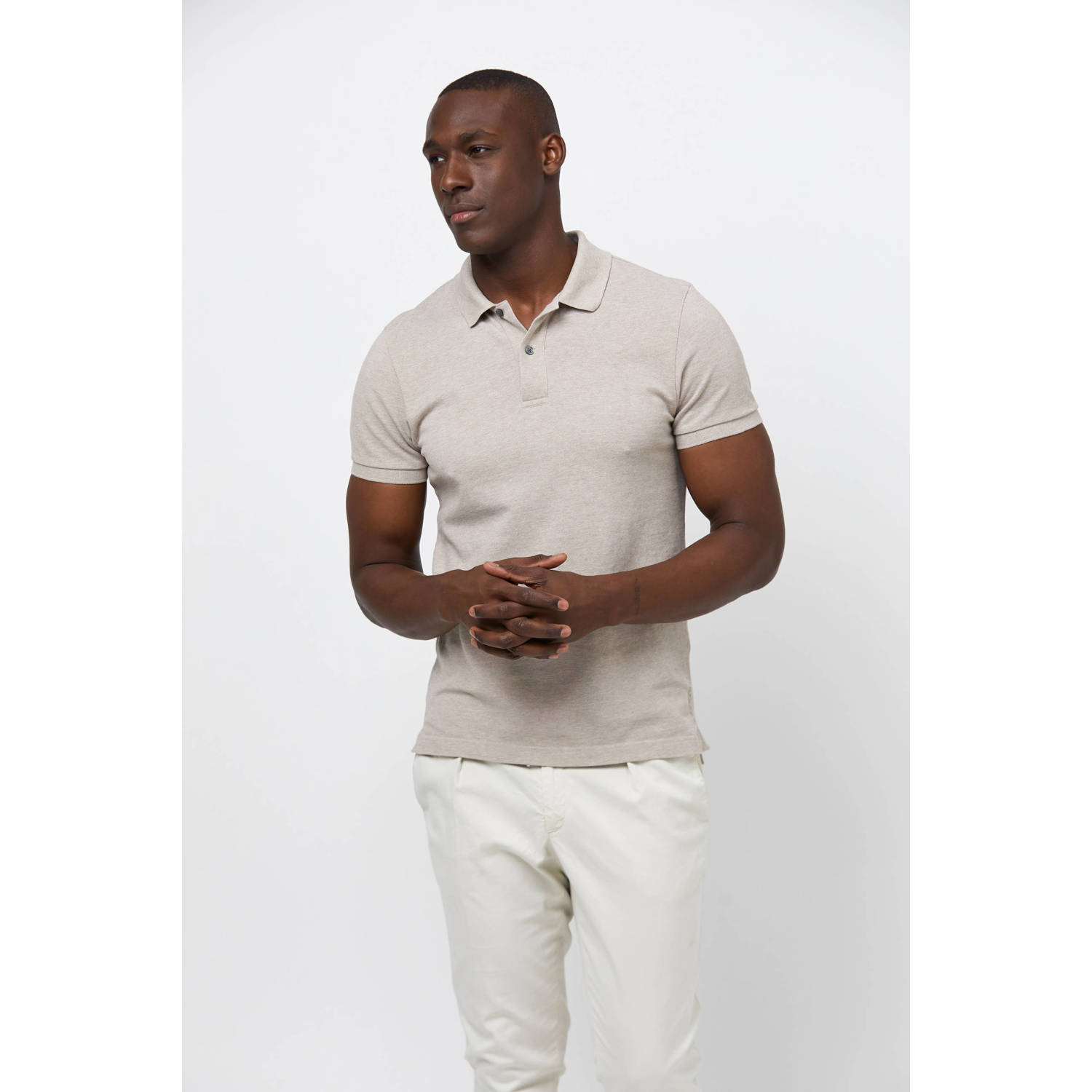 Profuomo regular polo beige