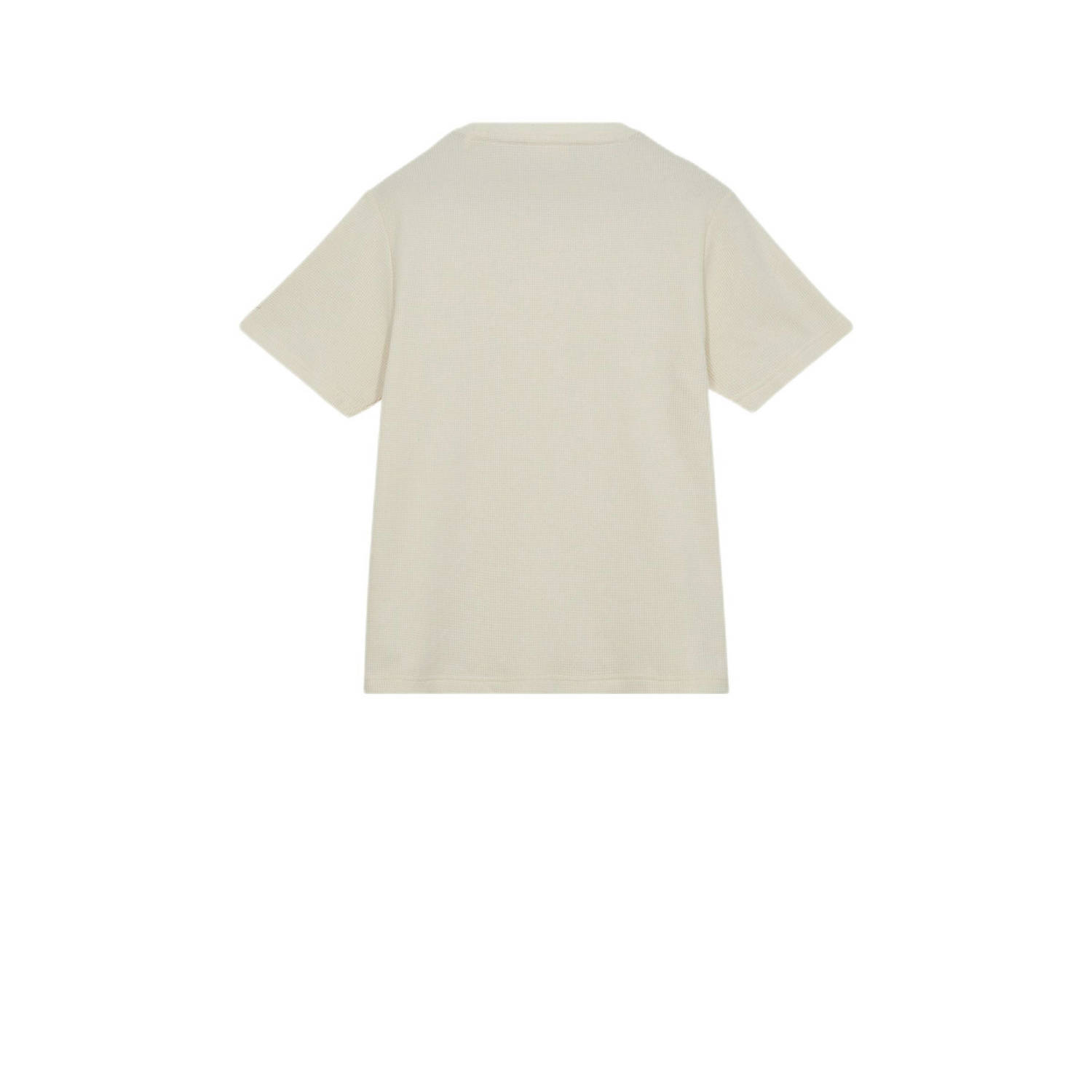 Anerkjendt T-shirt met textuur beige