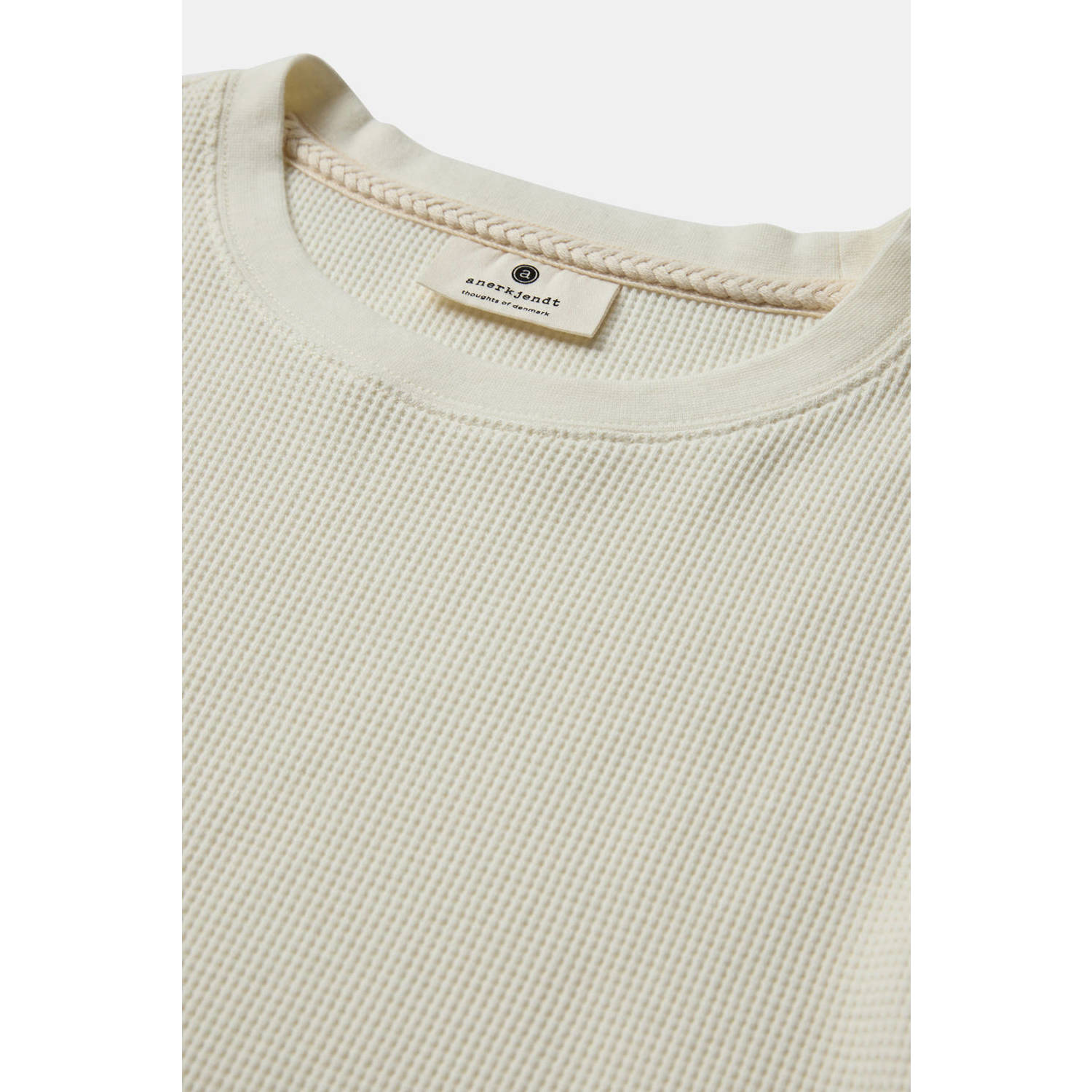 Anerkjendt T-shirt met textuur beige
