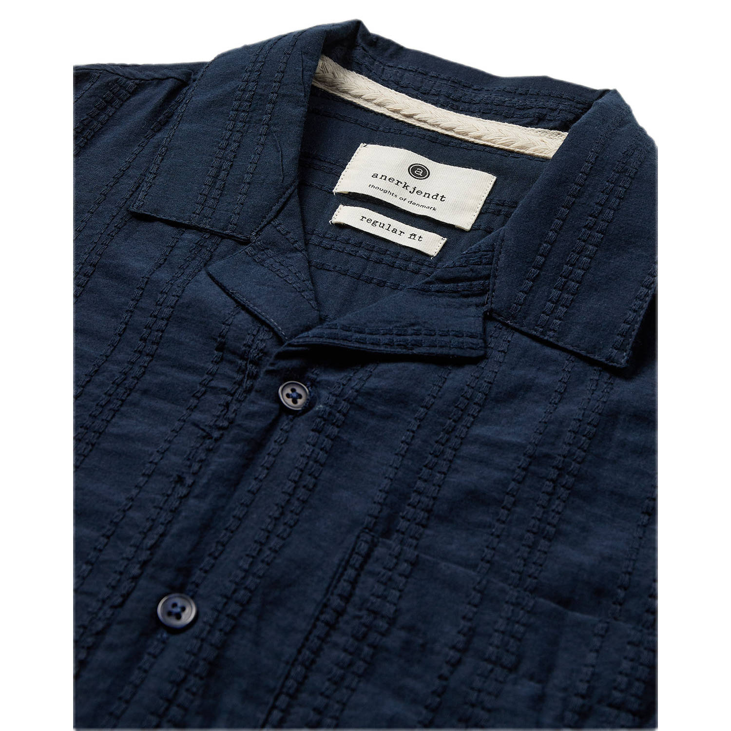 Anerkjendt casual overhemd donkerblauw