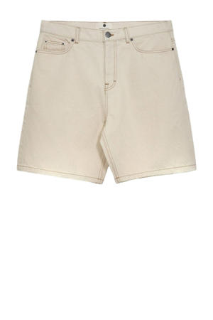 regular denim short beige