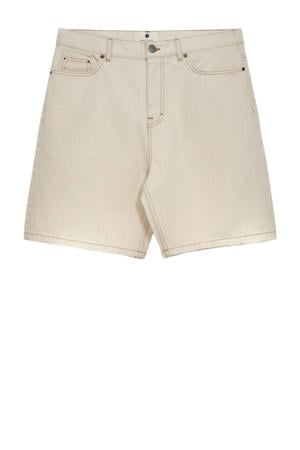 regular denim short beige