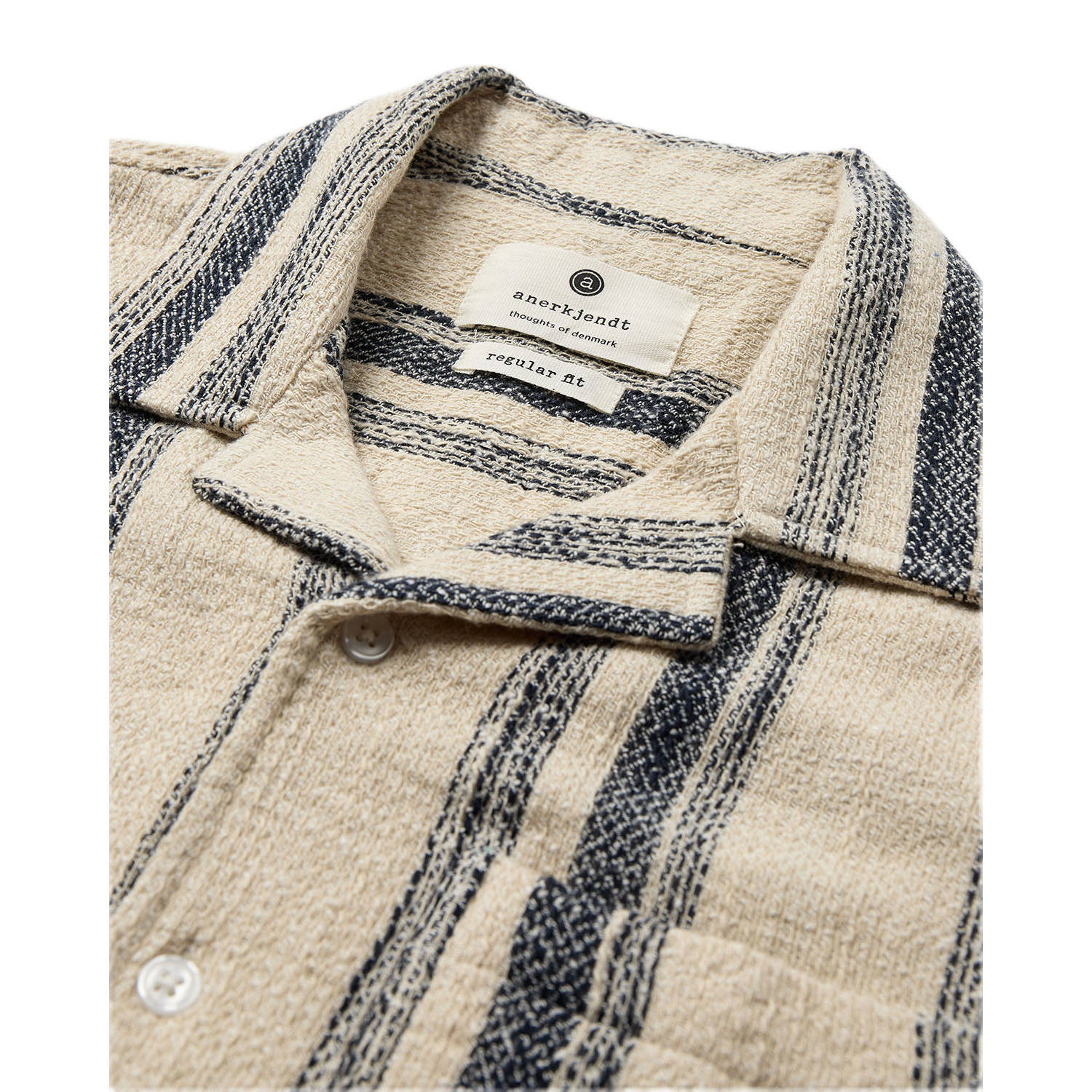Anerkjendt casual overhemd met textuur beige