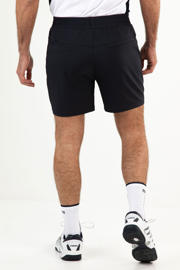 thumbnail: Donkerblauwe heren Sjeng Sports tennisshort Ejay van polyester met elastische tailleband met koord en effen
