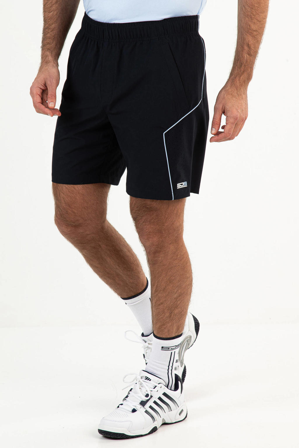 Donkerblauwe heren Sjeng Sports tennisshort Ekron van polyester 