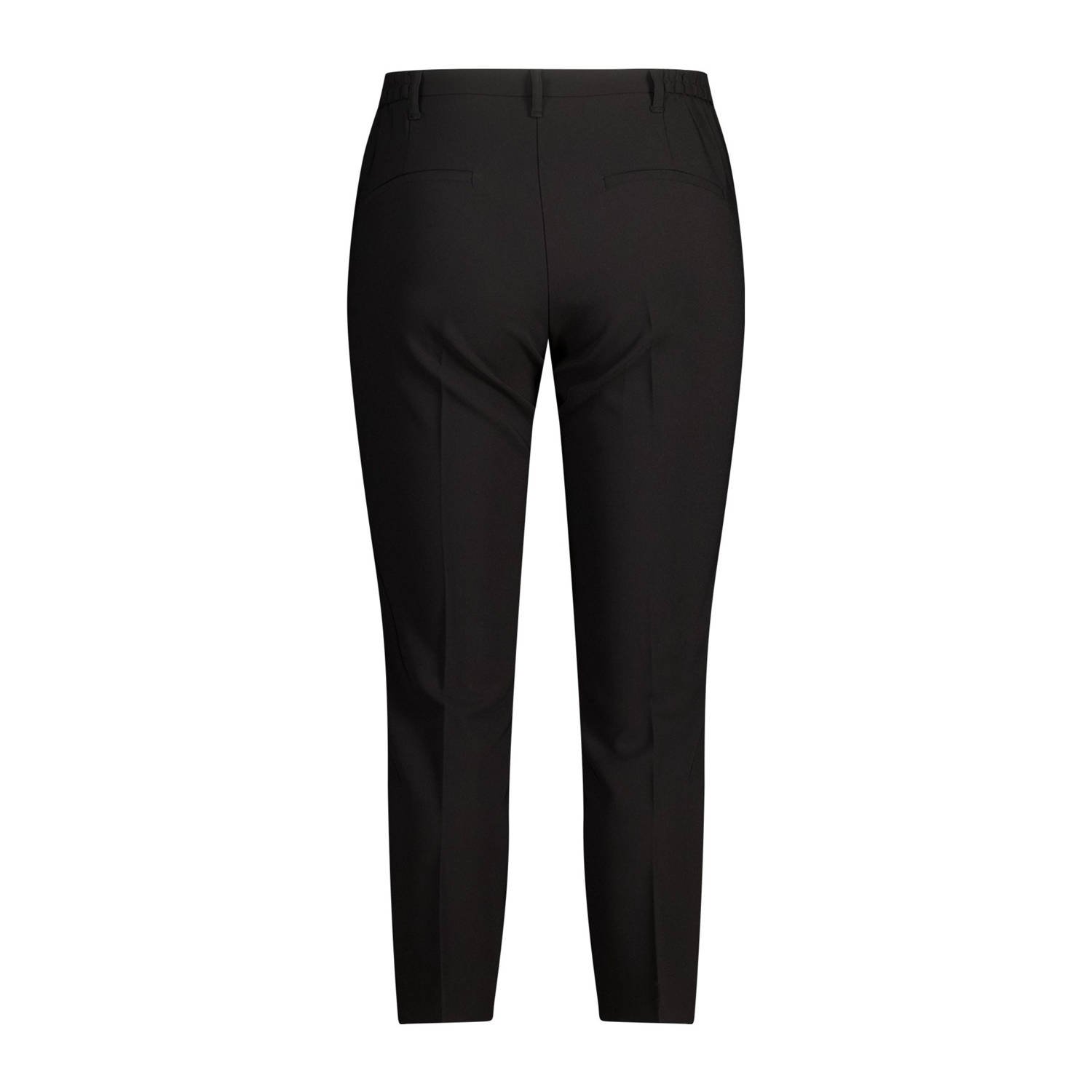 MS Mode straight regular waist pantalon zwart
