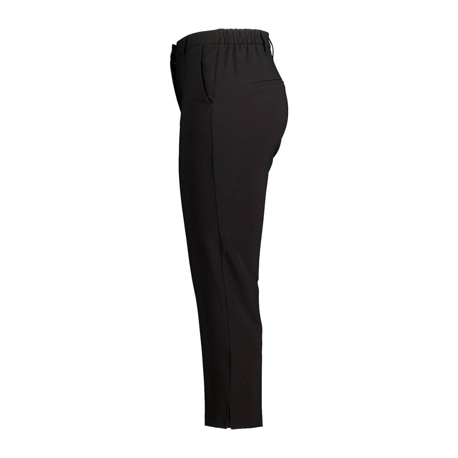 MS Mode straight regular waist pantalon zwart