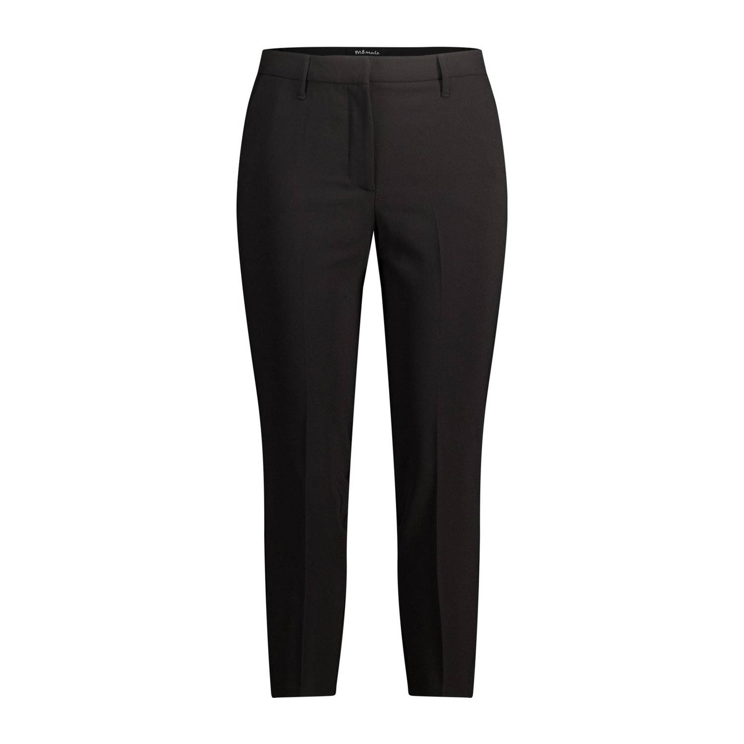 MS Mode straight regular waist pantalon zwart
