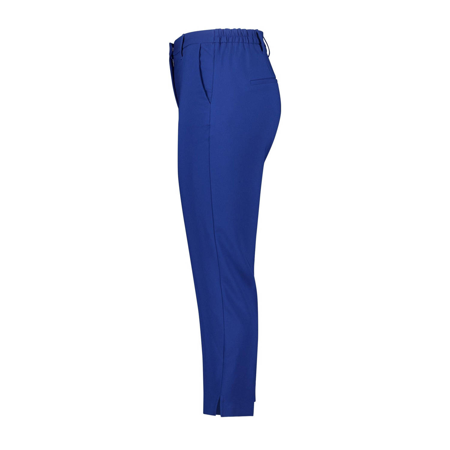 MS Mode straight regular waist pantalon blauw