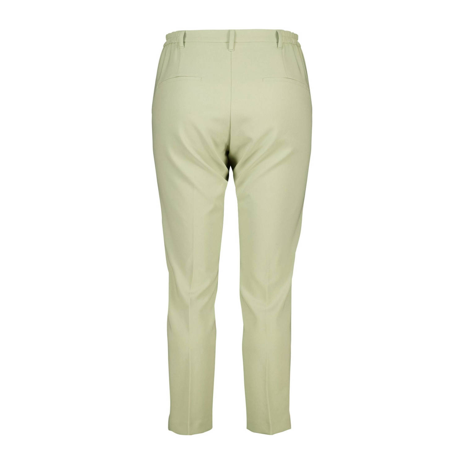 MS Mode straight regular waist pantalon lichtkaki