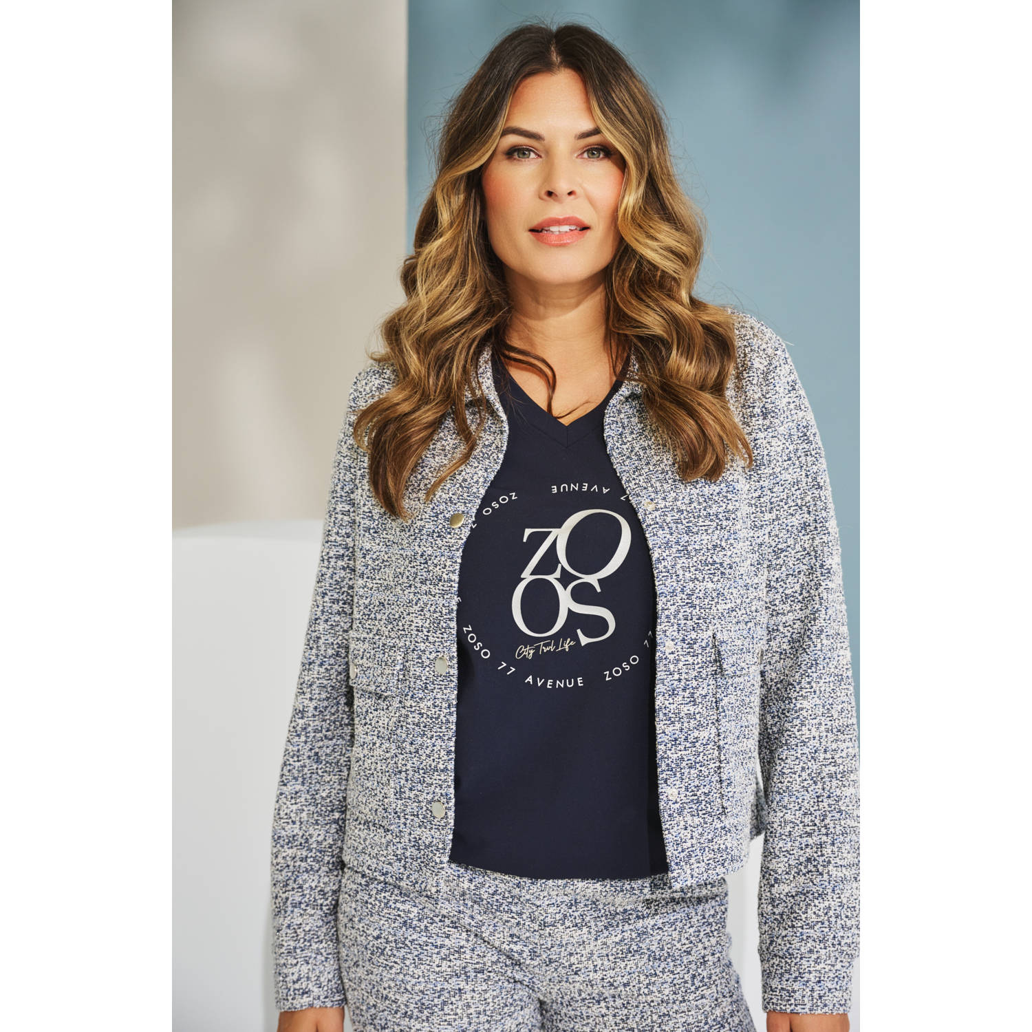 Zoso T-shirt donkerblauw