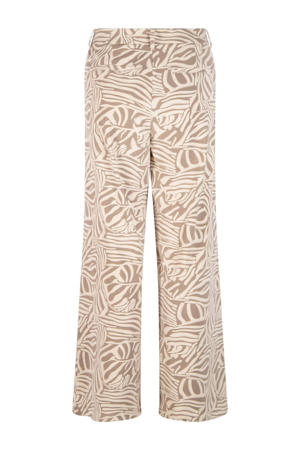 rechtvallend regular waist pantalon zand