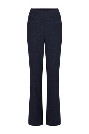 straight regular waist pantalon donkerblauw