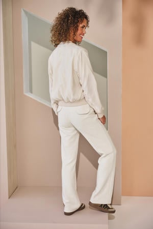straight high waist casual broek ecru