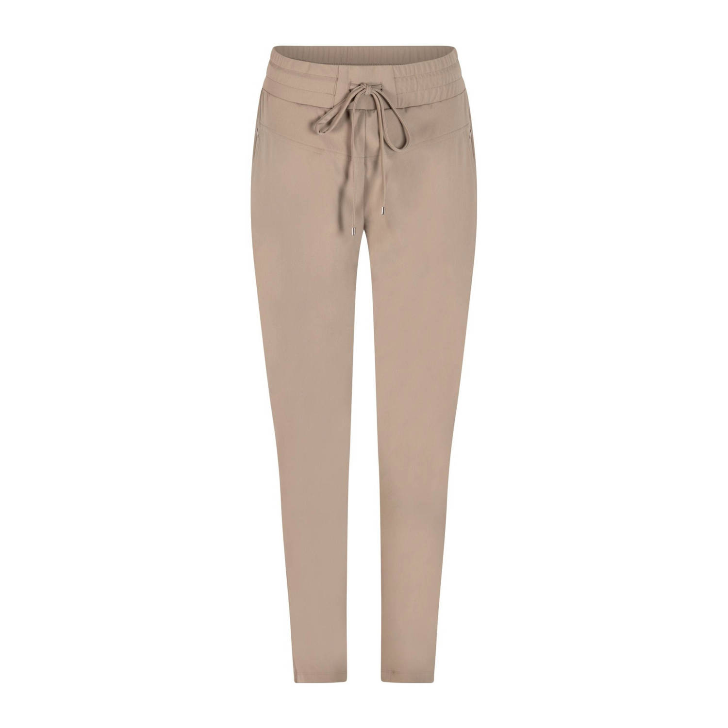 Zoso straight regular waist casual broek taupe
