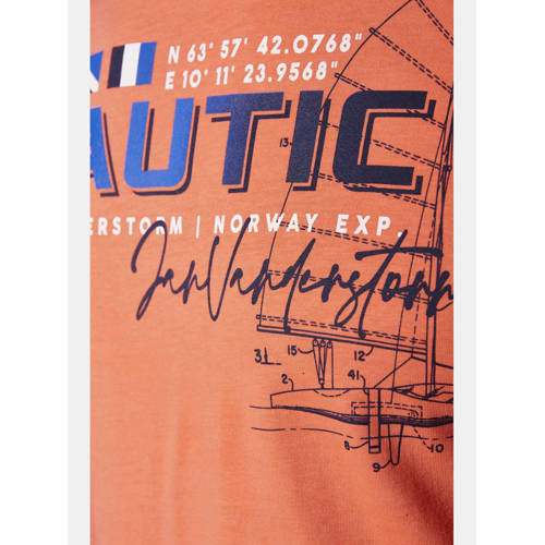 Jan Vanderstorm T-shirt Plus Size SVENHELM oranje afbeelding