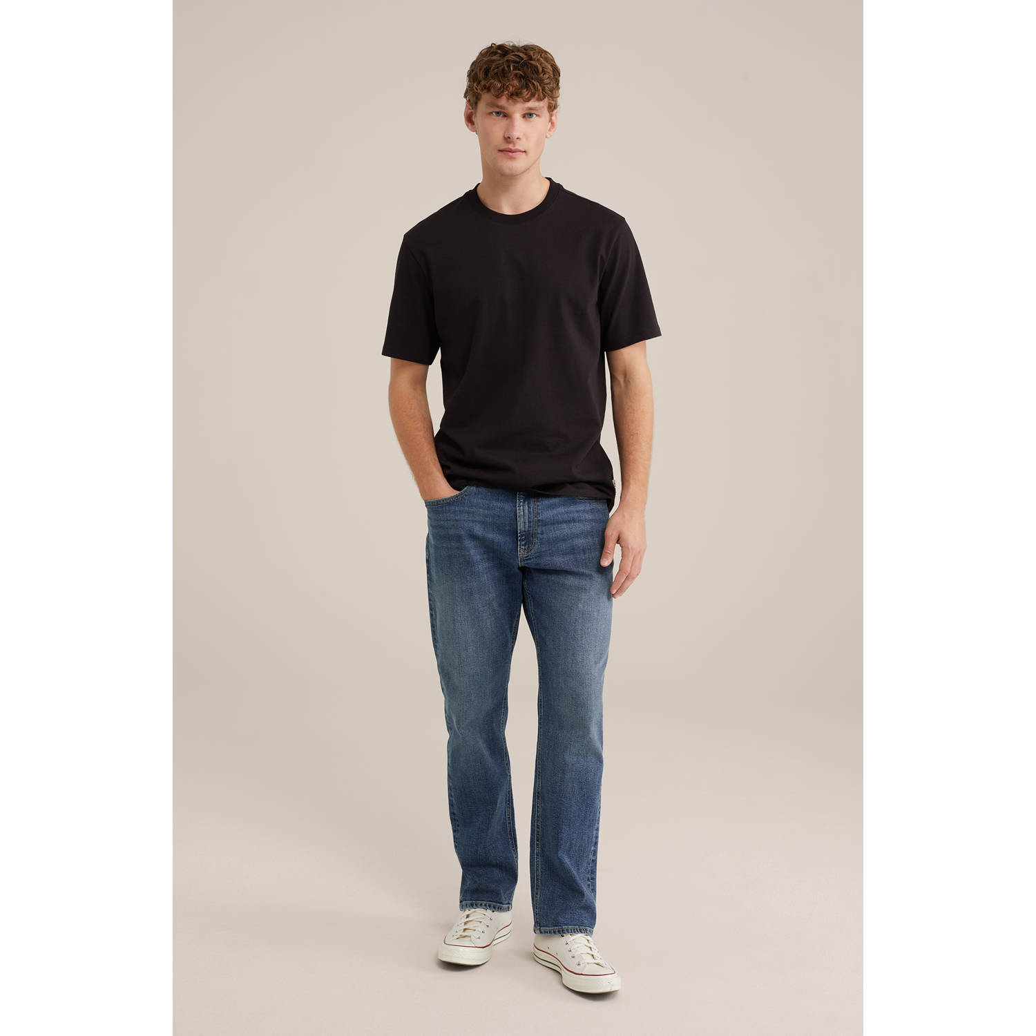 WE Fashion Blue Ridge T-shirt zwart