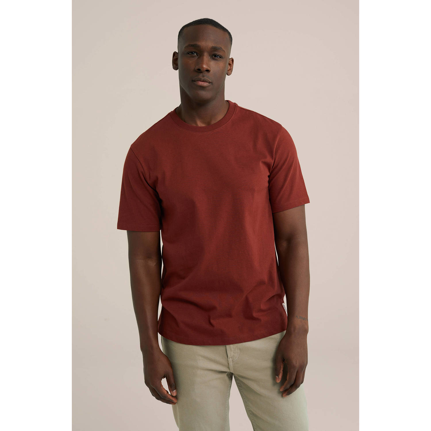 WE Fashion Blue Ridge T-shirt donkerrood