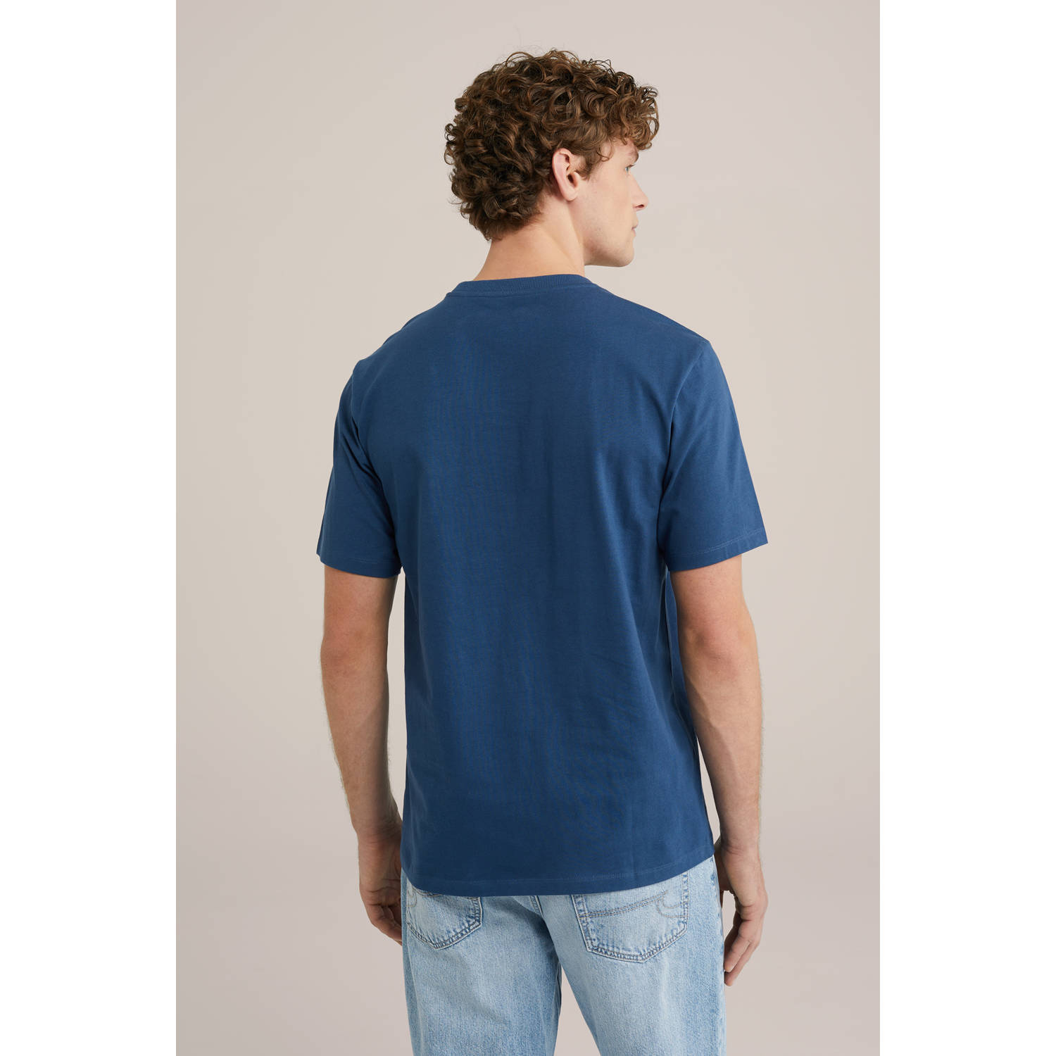 WE Fashion Blue Ridge T-shirt donkerblauw
