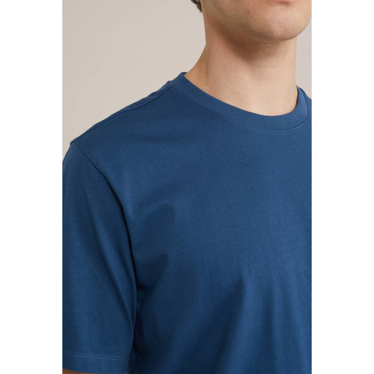 WE Fashion Blue Ridge T-shirt donkerblauw