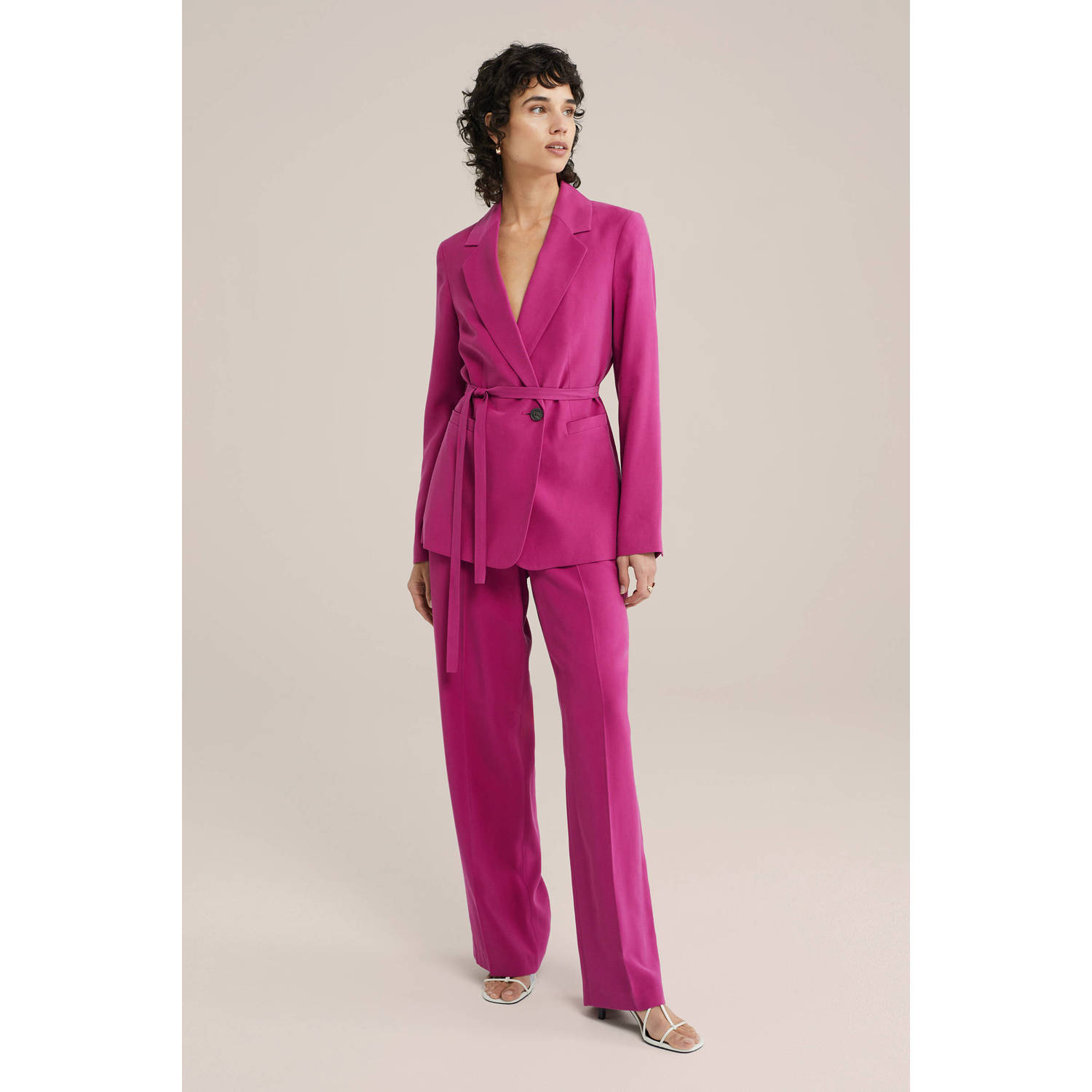 WE Fashion regular blazer fuchsia
