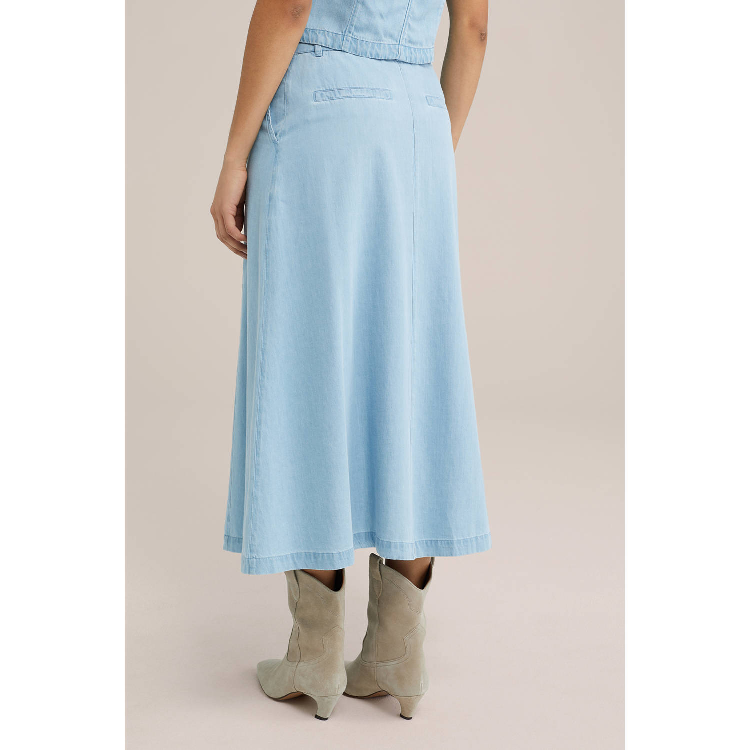 WE Fashion Blue Ridge spijkerrok light blue denim