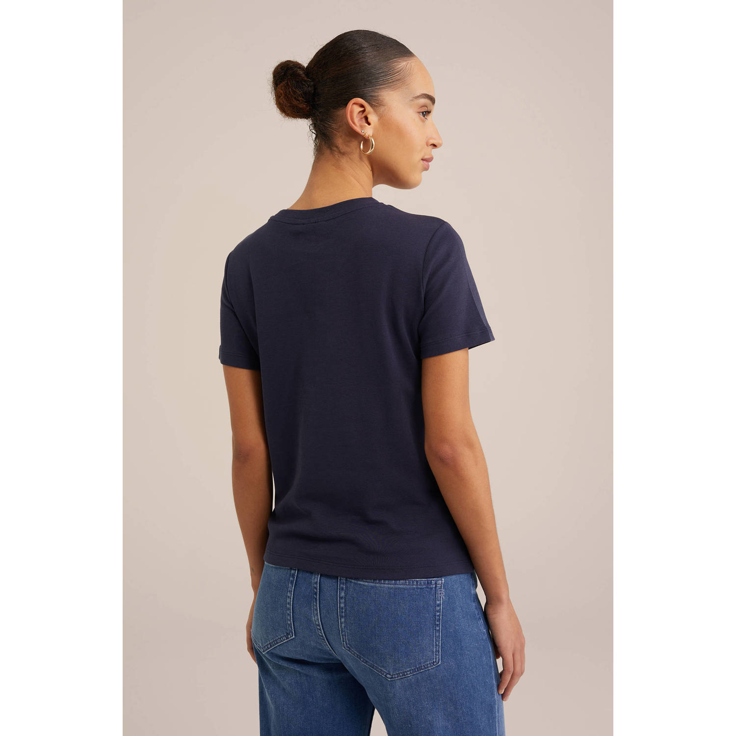 WE Fashion T-shirt donkerblauw