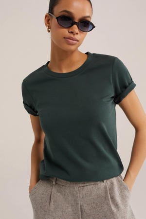 T-shirt donkergroen