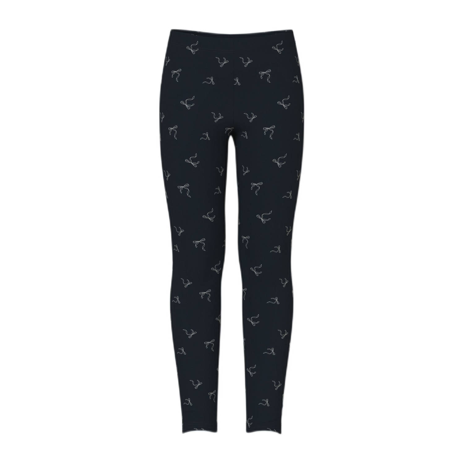 NAME IT KIDS legging set van 2 met all over print lichtgrijs melange donkerblauw