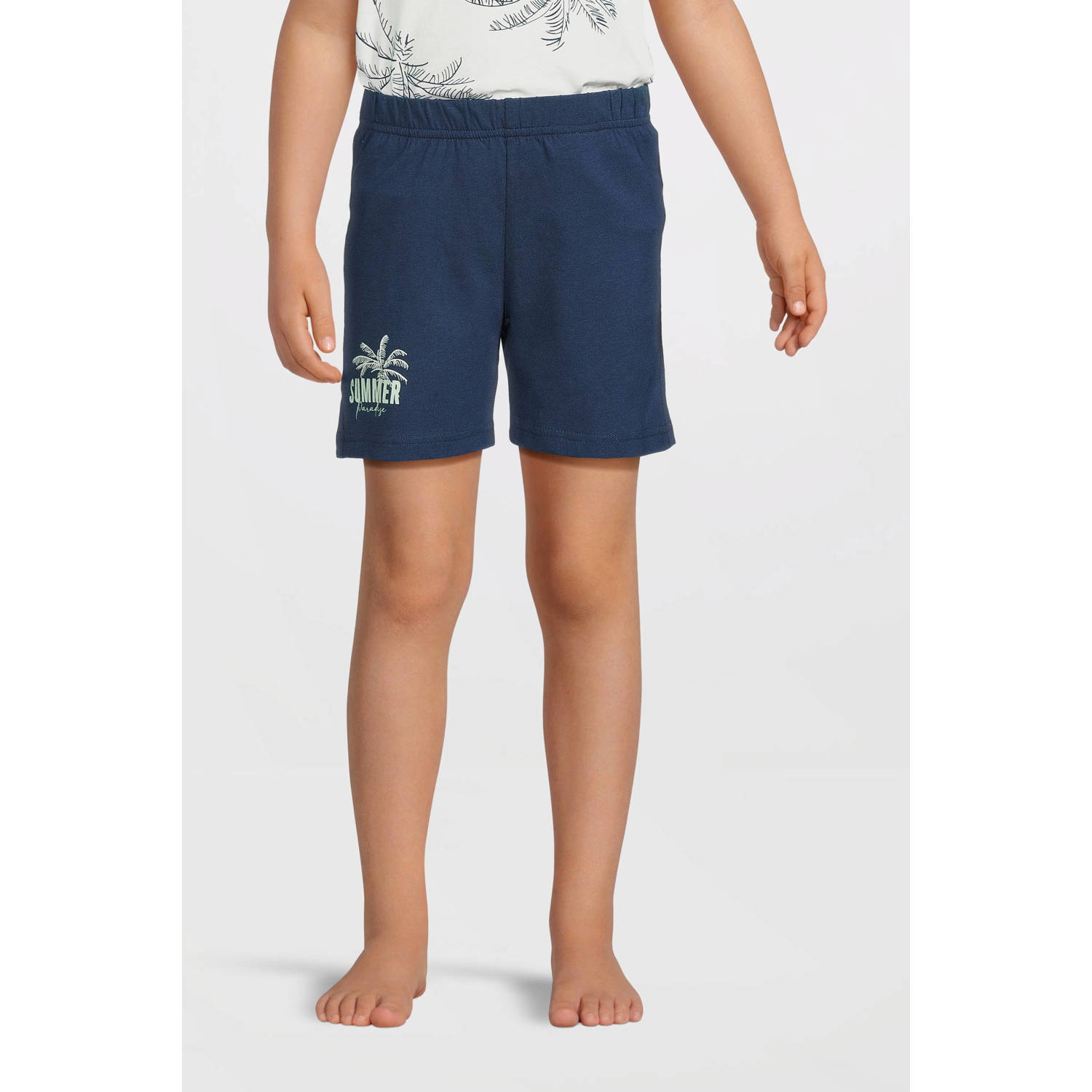 NAME IT KIDS shortama donkerblauw wit