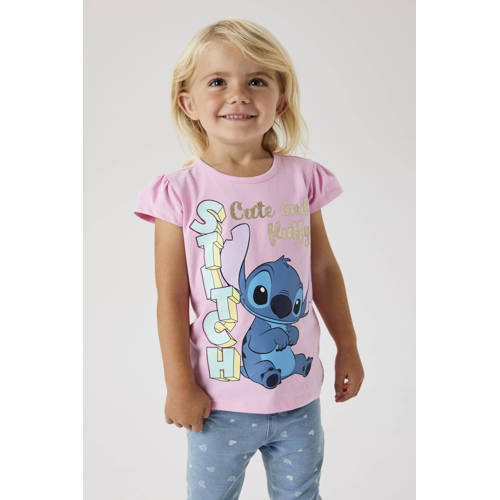 NAME IT MINI Lilo & Stitch T-shirt roze afbeelding
